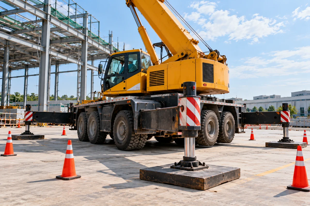 Chuẩn bị mặt bằng thuê xe cẩu